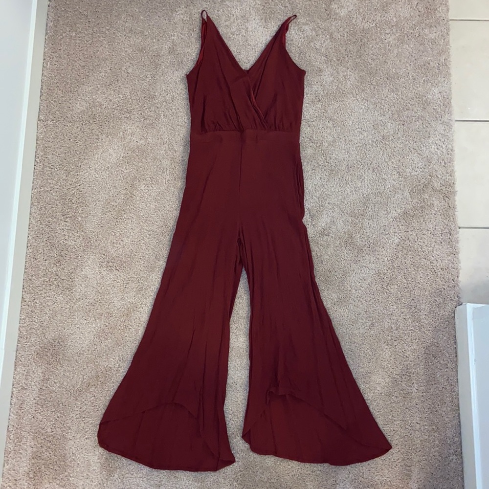 VICI Collection | Red Wide Leg Jumpsuit